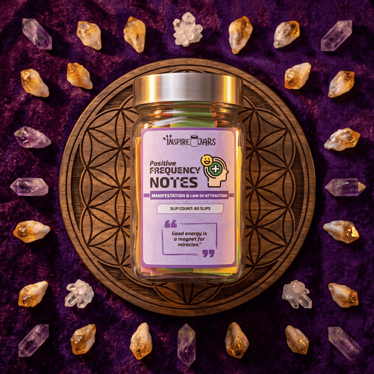 Positive Frequency Notes Manifestation Jar | Law of Attraction Gift