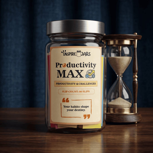Productivity Max Daily Challenge Jar | Motivational Gift for Goal Chasers