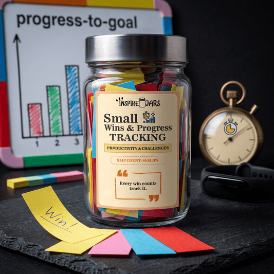 Small Wins & Progress Tracking Jar | Daily Motivation & Goal Achievement Gift