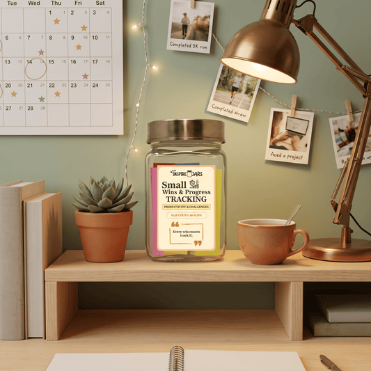 Small Wins & Progress Tracking Jar | Daily Motivation & Goal Achievement Gift