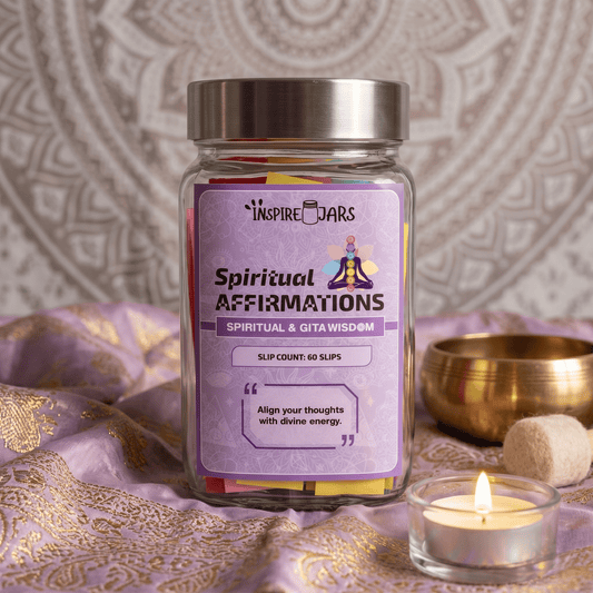 Spiritual Affirmation Jar | Gita Wisdom & Mindfulness Gift
