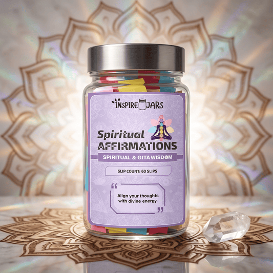 Spiritual Affirmation Jar | Gita Wisdom & Mindfulness Gift